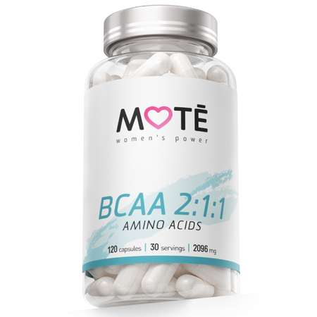 BCAA в капсулах Mote / Мотэ Аминокислоты БЦАА 2-1-1