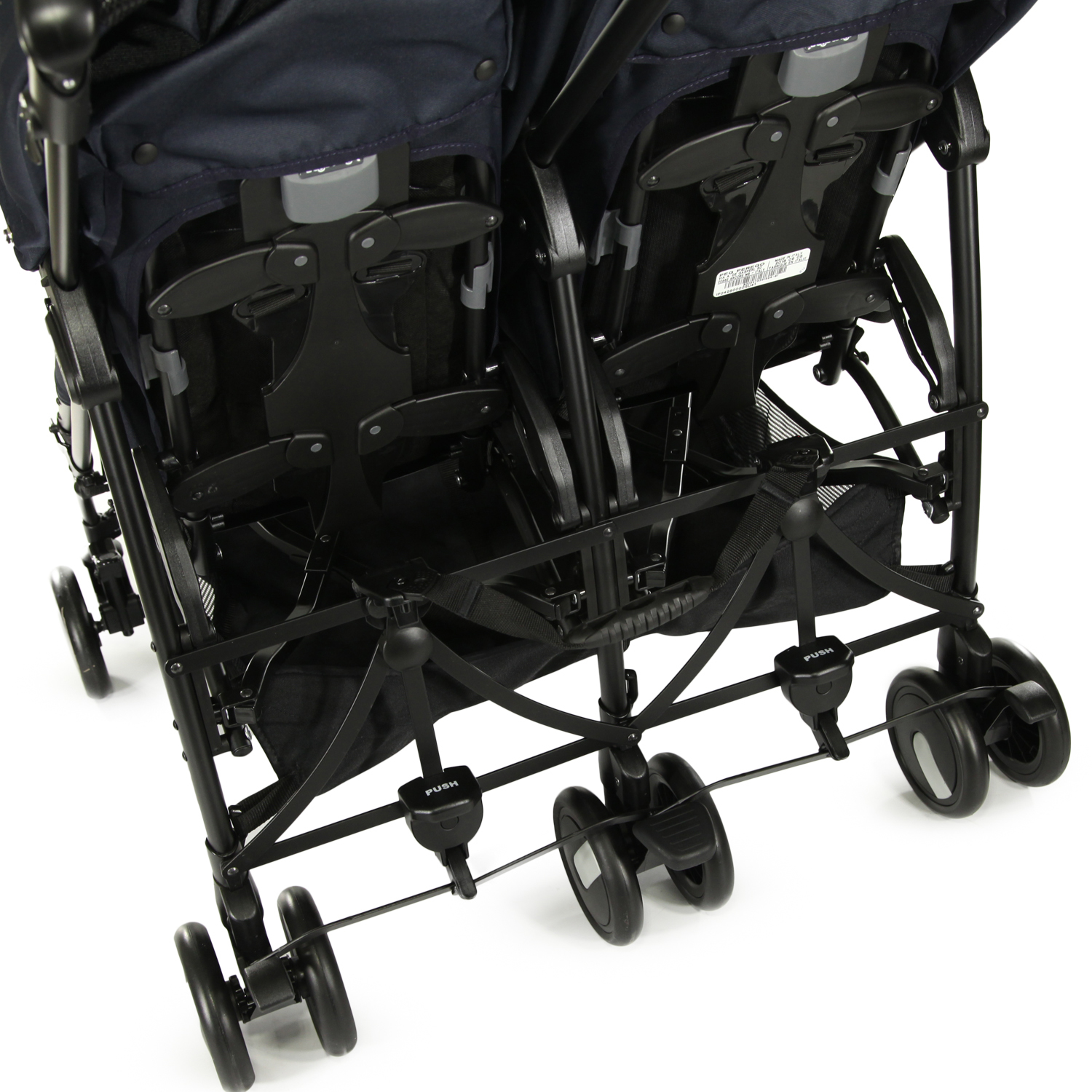 Коляска-трость для близнецов Peg-Perego Pliko Mini Twin Classic Navy - фото 12