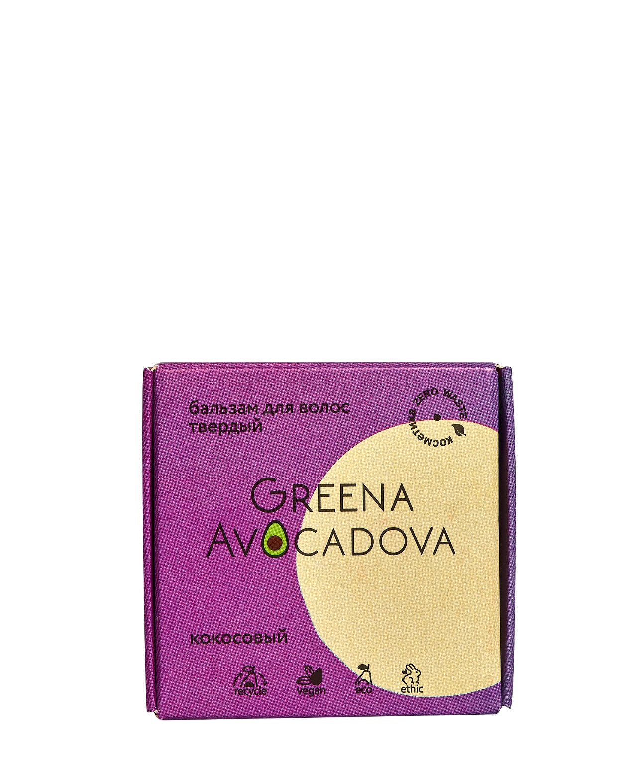 Твердый бальзам для волос Greena Avocadova Кокосовый - фото 1