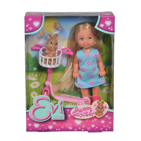 Кукла Evi love Еви на самокате с кроликом 5733338-МП