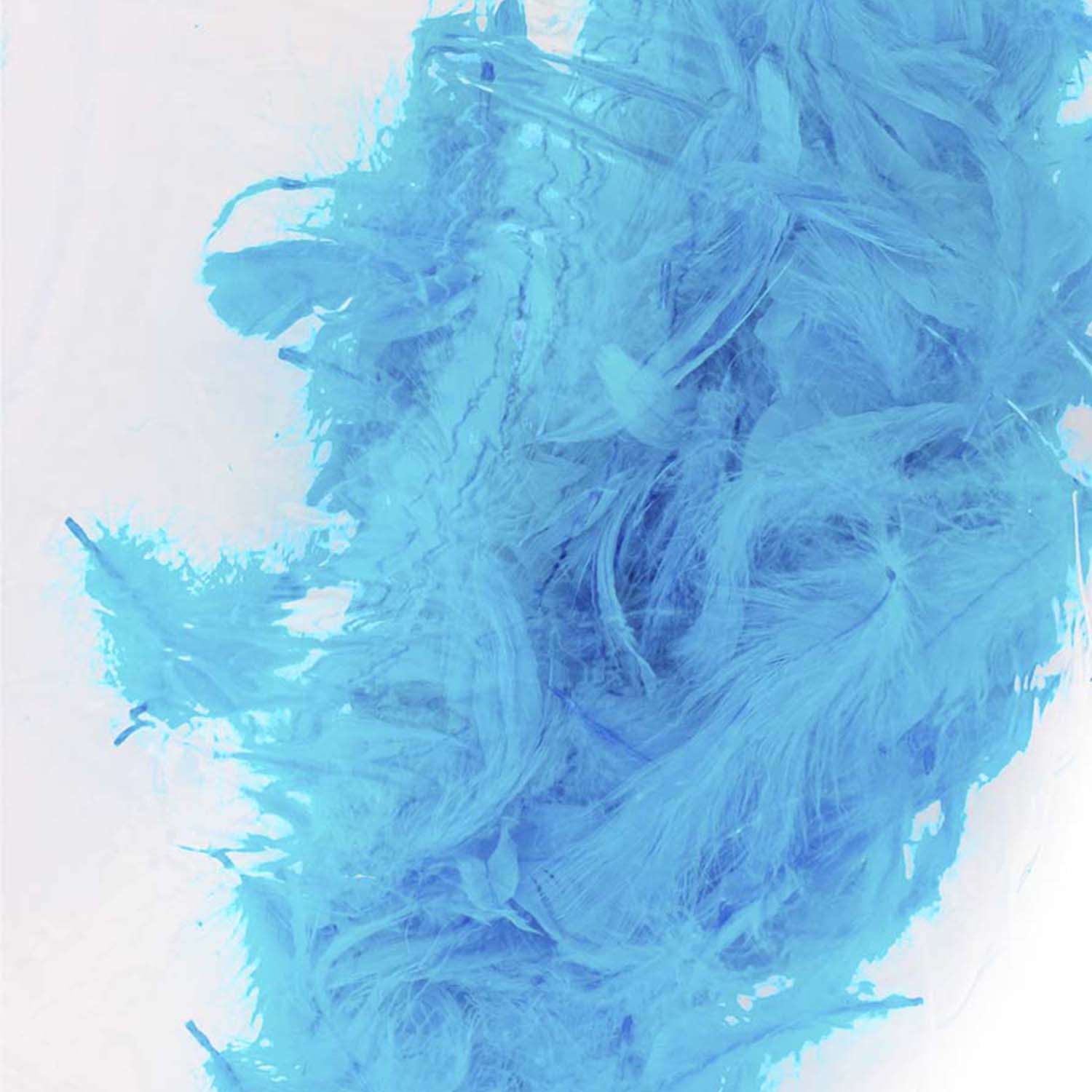 Детский надувной круг Solmax для плавания в форме сердца с перьями цвет голубой 90 см SM06990 - фото 2
