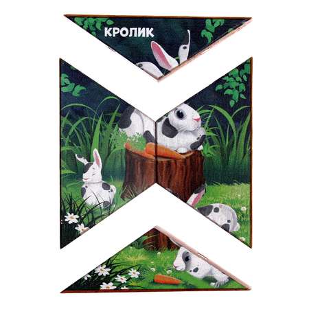 Магнитная головоломка Sima-Land по системе раннего развития Никитина «Кролик»