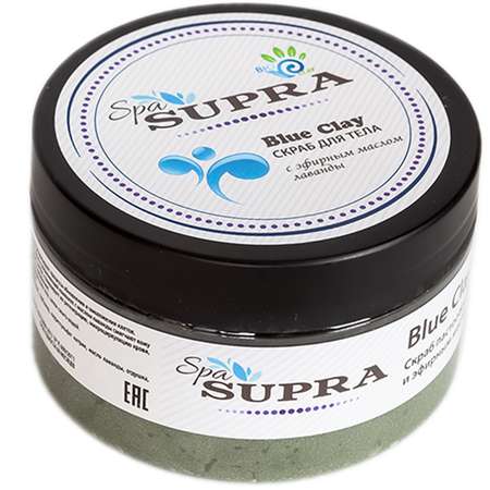 Скраб для тела SUPRA SPA пастообразный Голубая глина Масло лаванды