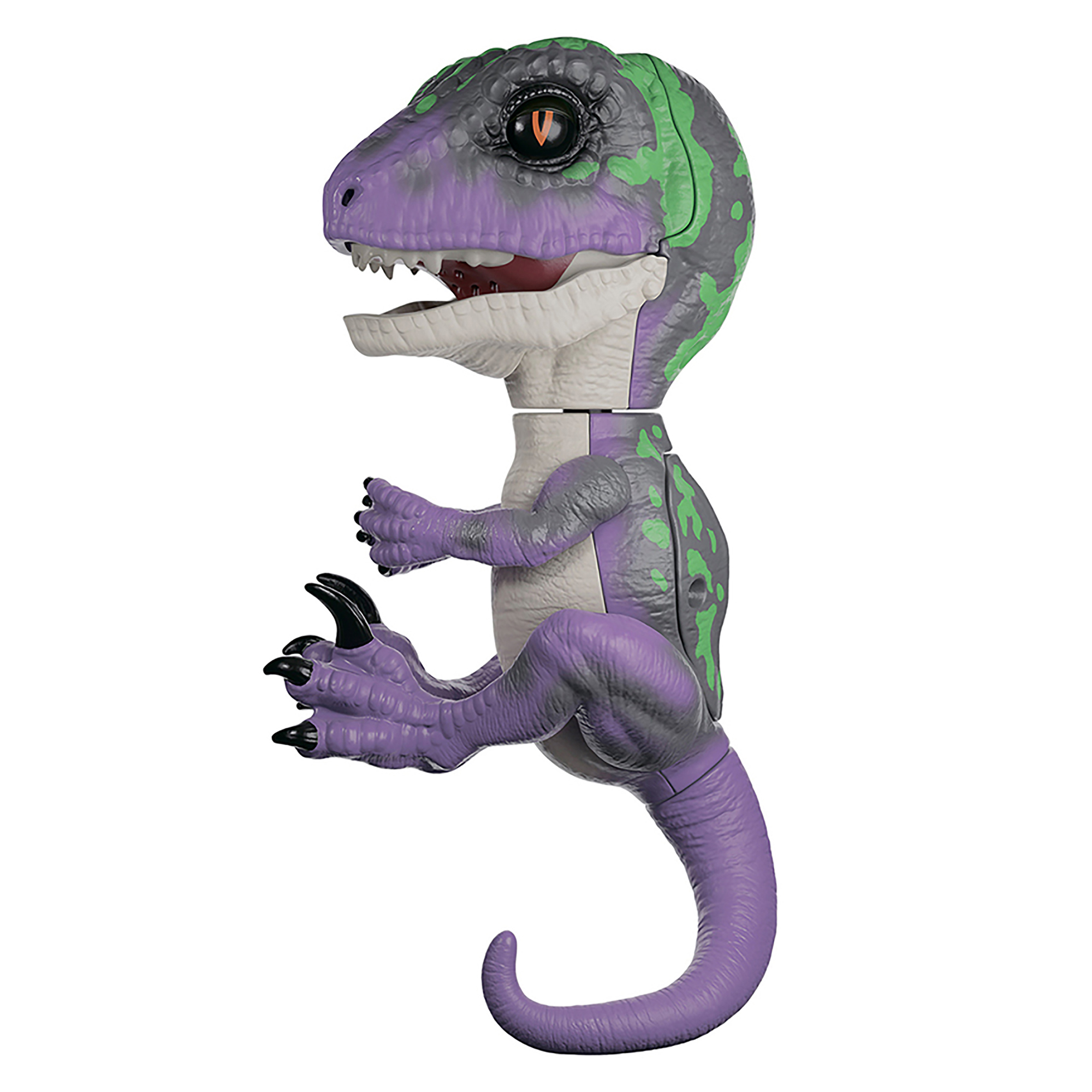 Интерактивная игрушка Fingerlings динозавр Рейзор фиолетовый с темно-зеленым 12 см - фото 1