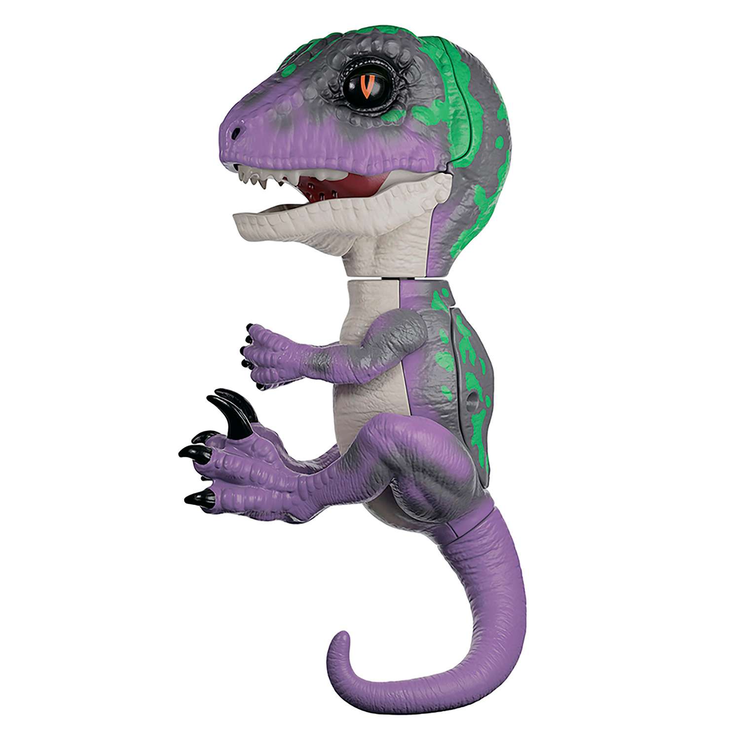 Интерактивная игрушка Fingerlings динозавр Рейзор фиолетовый с темно-зеленым 12 см - фото 1