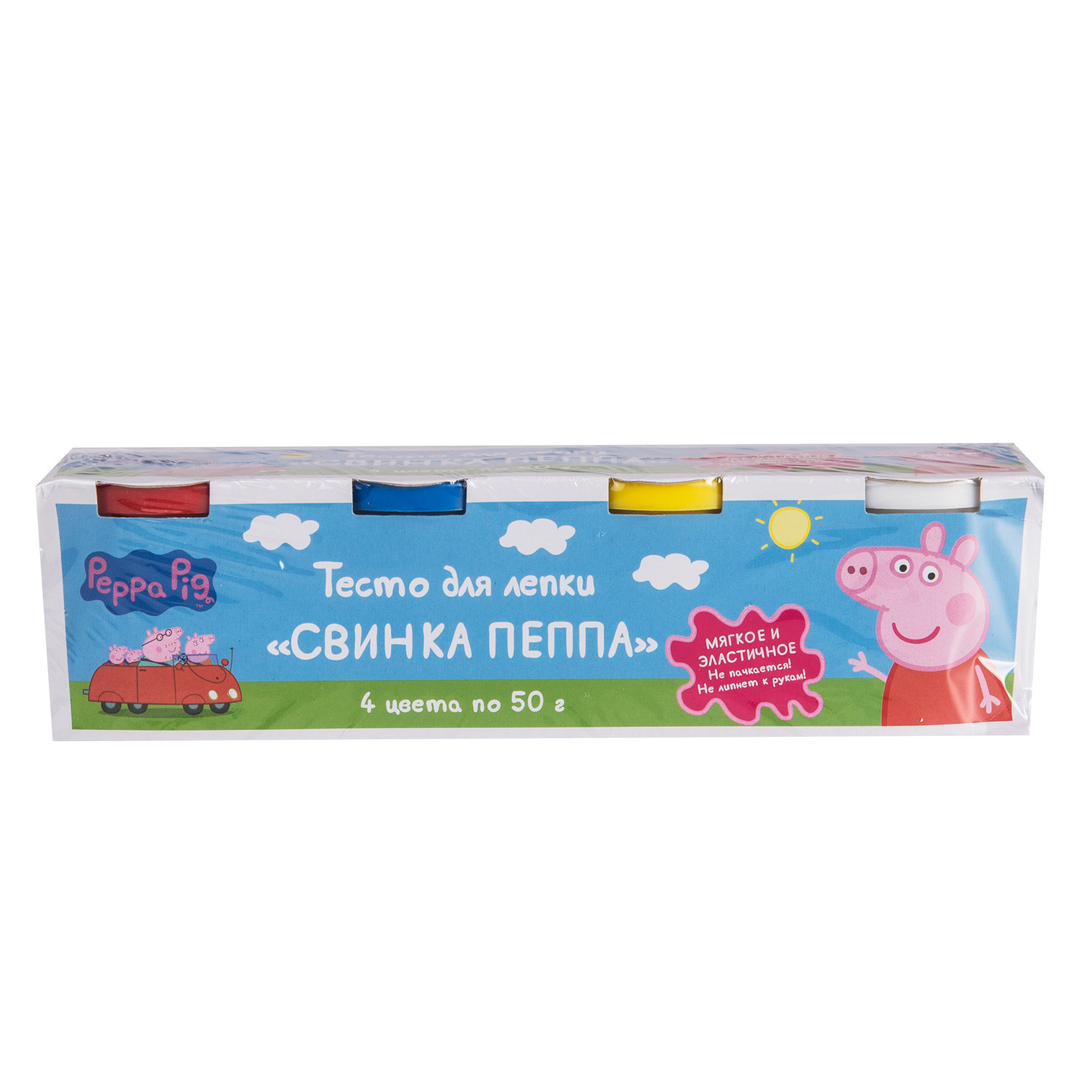 Тесто для лепки Свинка Пеппа Pig Свинка Пеппа 50г*4 33359 - фото 1