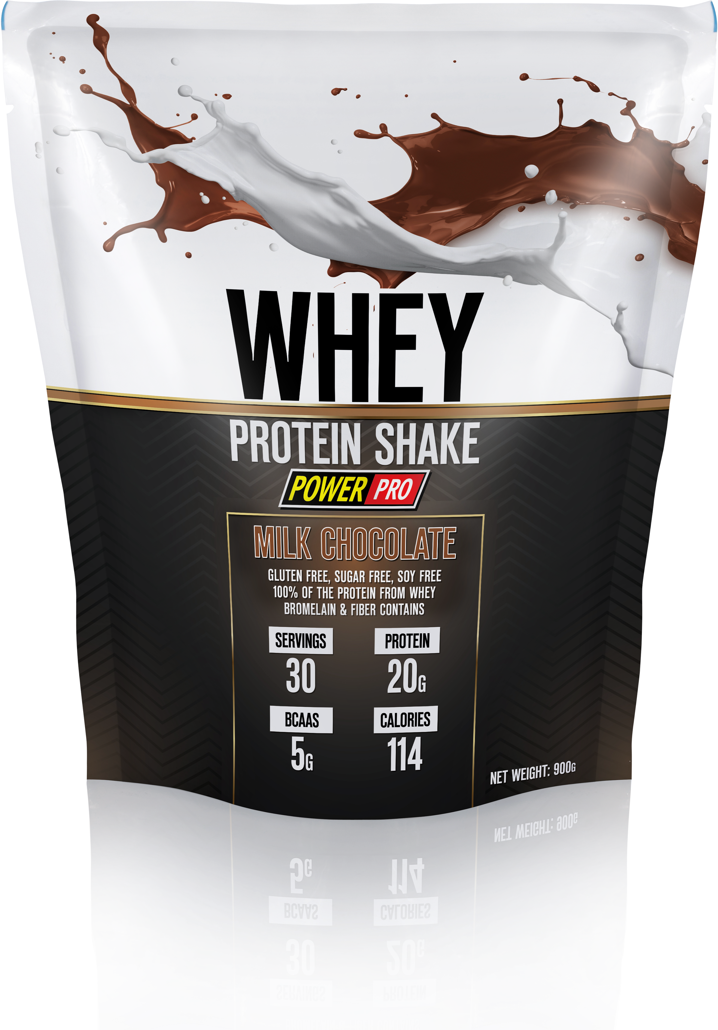 Протеин Whey Shake POWER PRO Со вкусом Молочный шоколад 900г - фото 1