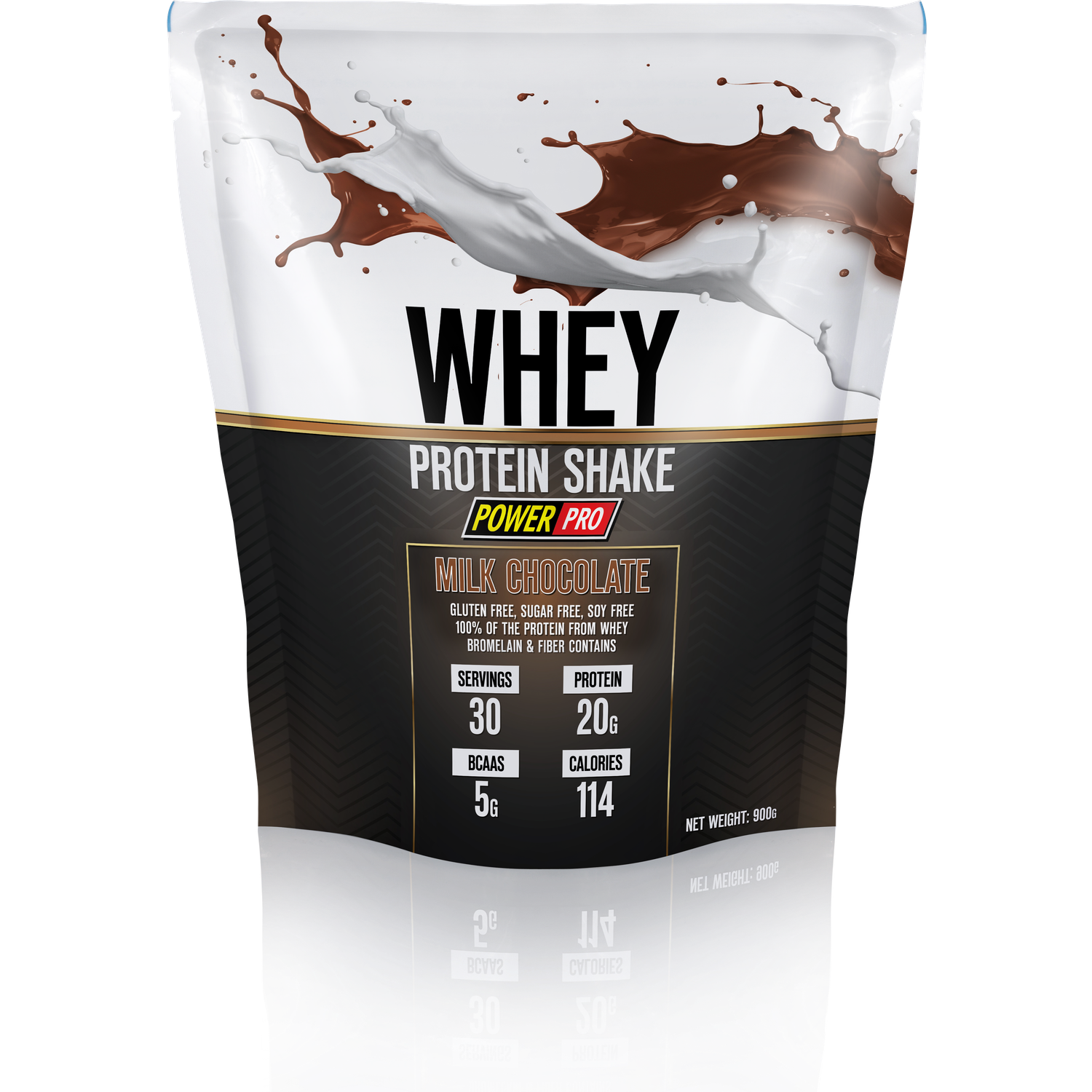 Протеин Whey Shake POWER PRO Со вкусом Молочный шоколад 900г - фото 1