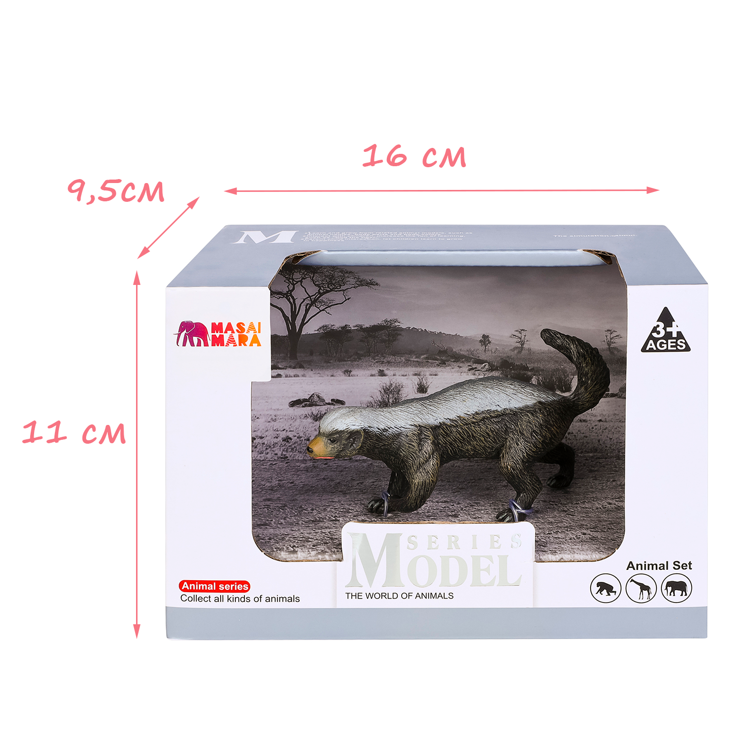 Игрушка фигурка Masai Mara Барсук Мир диких животных MM211-150 - фото 4