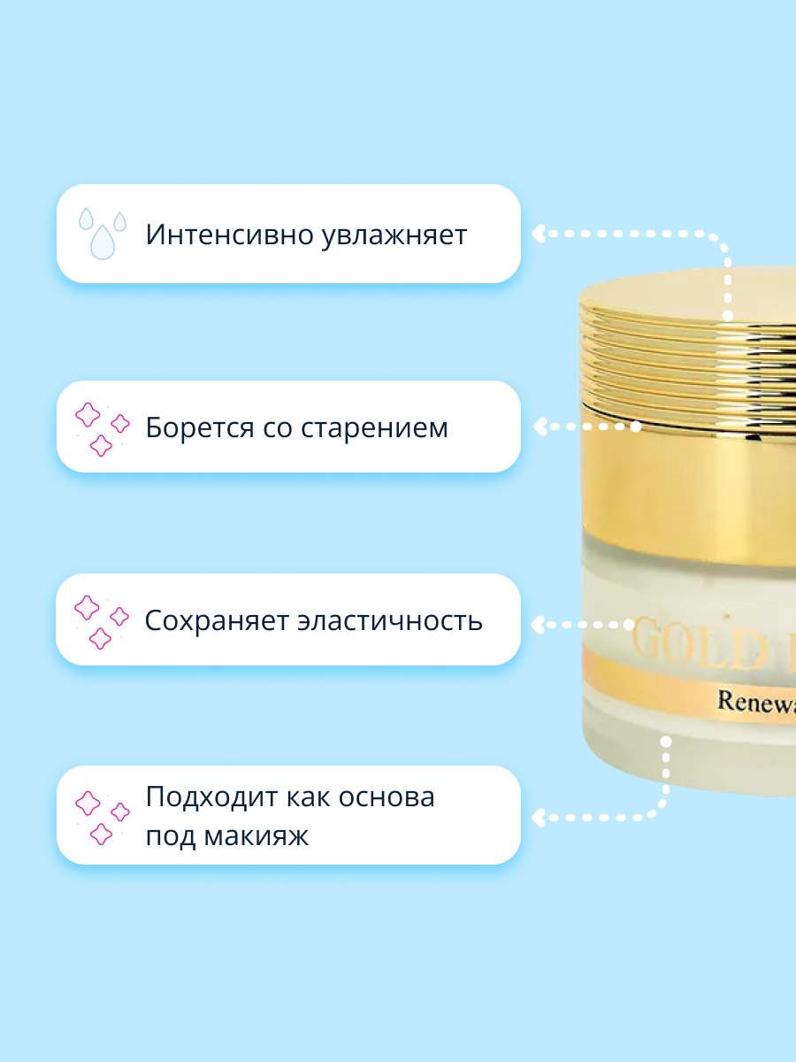 Крем для лица дневной Sea of Spa дневной Gold benefits с гиалуроновой кислотой 50 мл - фото 3