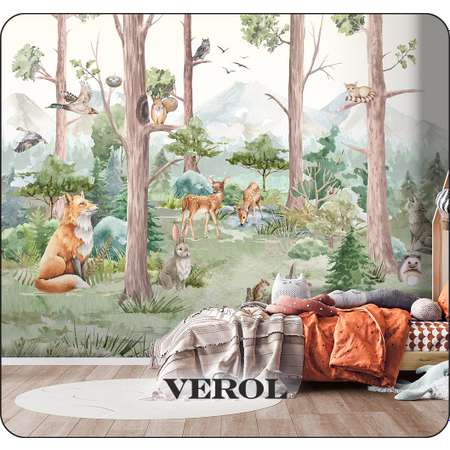 Фотообои VEROL на флизелиновой основе Лес с животными