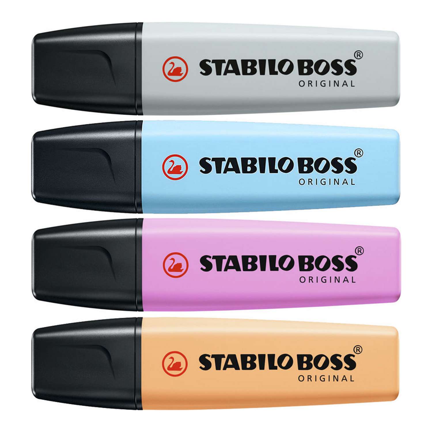 Текстовыделитель STABILO Boss original Pastel 4 пастельных цвета 70/4-4 - фото 2