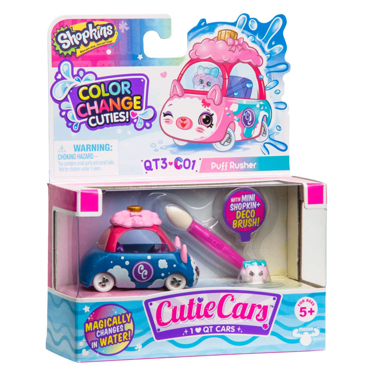 Машинка Cutie Cars Пуховка для пудры меняющая цвет с кисточкой 57133 - фото 3