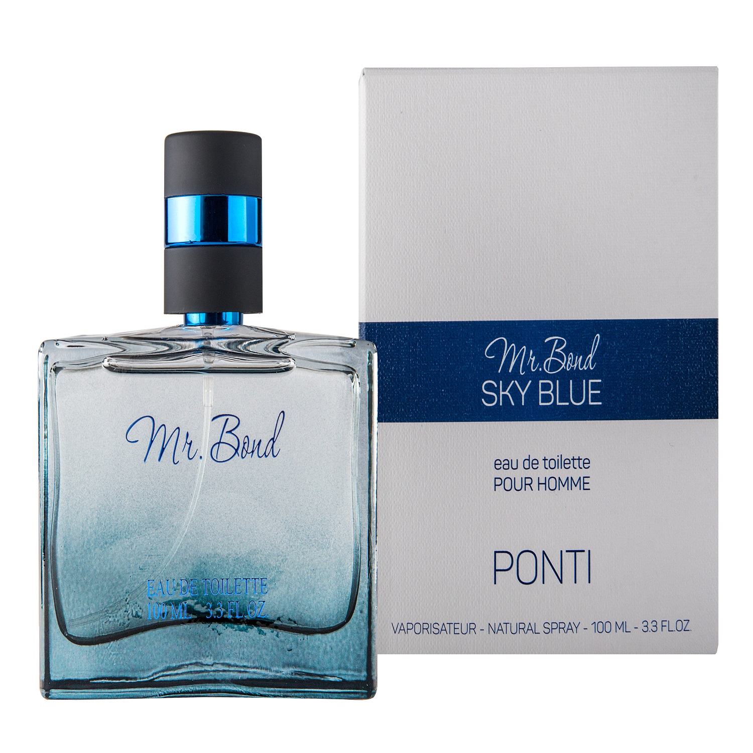Туалетная вода Понти Парфюм для мужчин Mr. Bond SKY BLUE 85 мл - фото 1