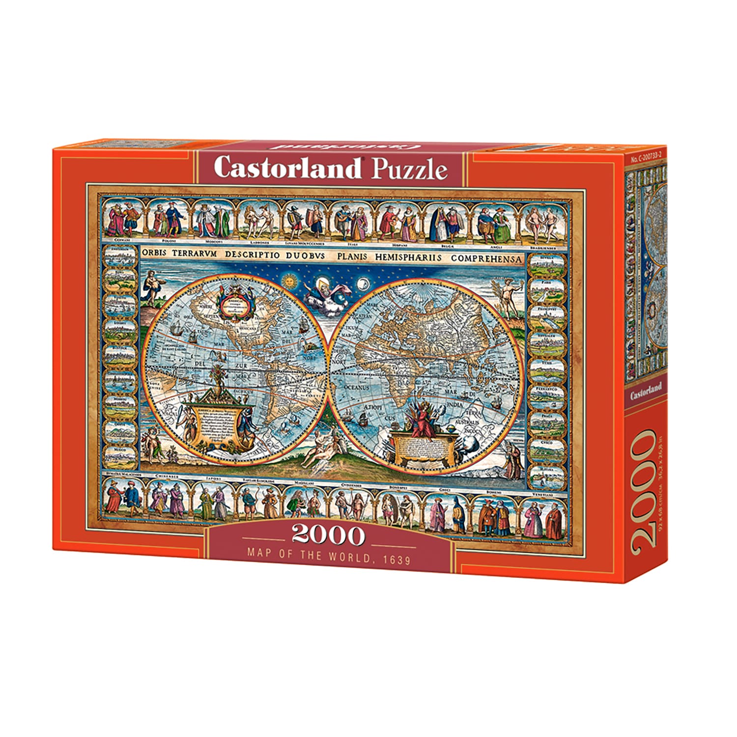 Пазл 2000 деталей Castorland Карта мира - фото 1