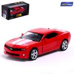 Машина Автоград металлическая CHEVROLET CAMARO. 1:32. открываются двери. инерция. цвет красный