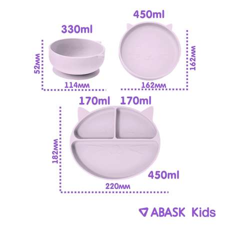 Набор детской посуды ABASK CANDYFLOSS 7 предметов