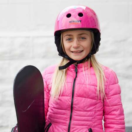 Шлем защитный WIPEOUT зимний с фломастерами Pink. Размер L 8+ - Розовый
