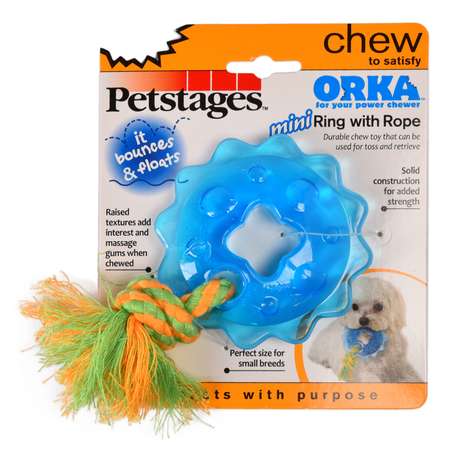 Игрушка для собак Petstages Mini Opka Кольцо с канатом маленькое 238REX