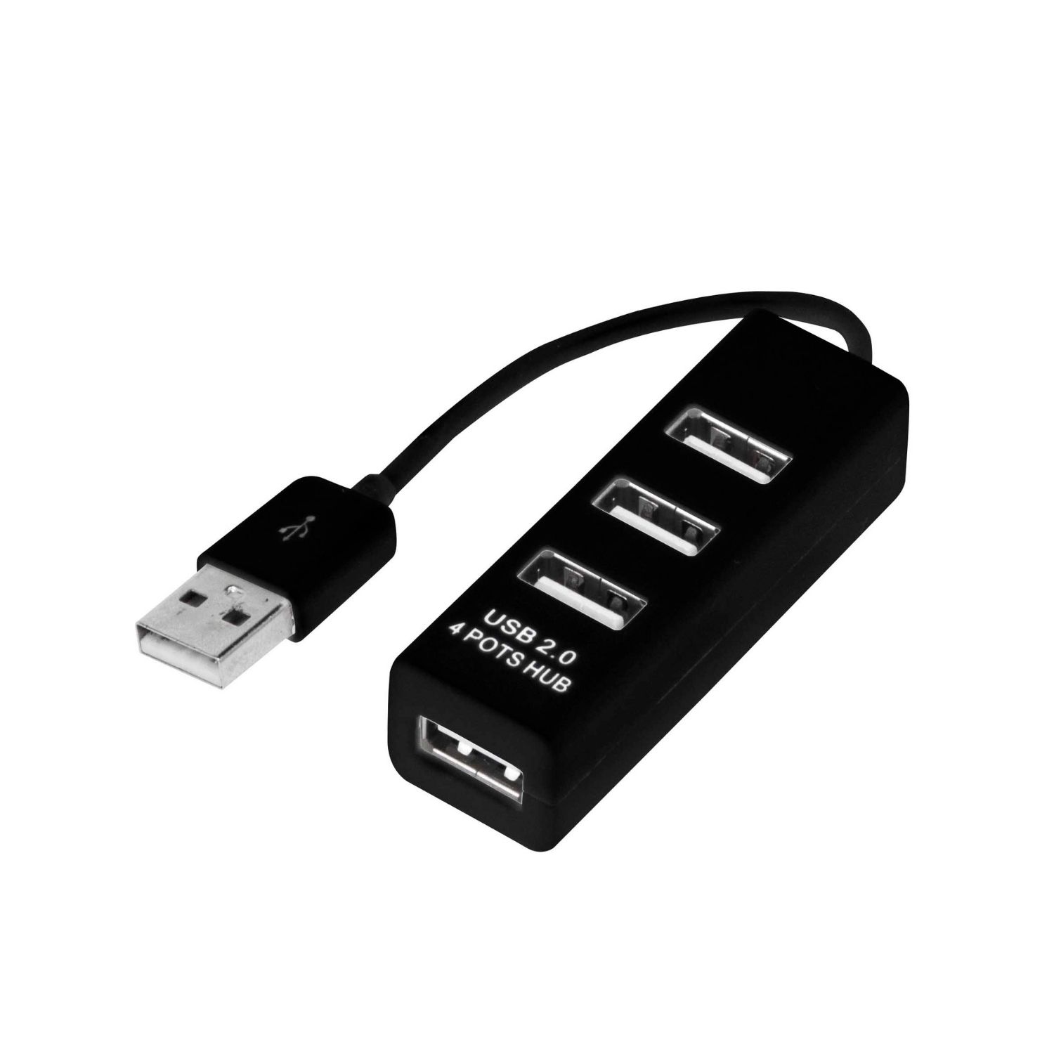 Разветвитель REXANT USB на 4 порта черный - фото 1