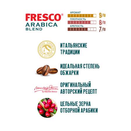 Кофе сублимированный FRESCO Arabica Blend 190 г стеклянная банка