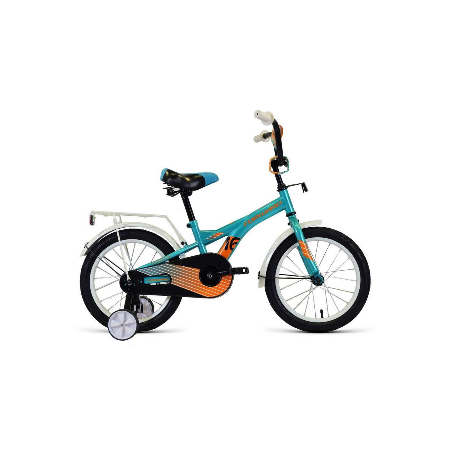 Велосипед детский Forward CROCKY 16 2022 бирюзовый/оранжевый - фото 1