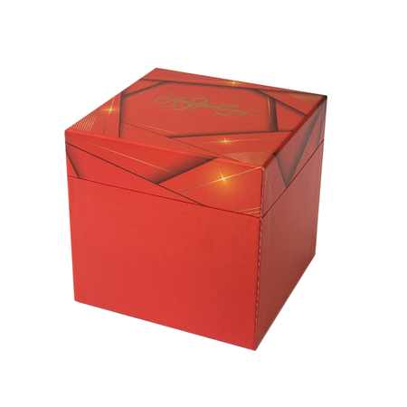 Коробка подарочная Cartonnage Азарт красная квадратная