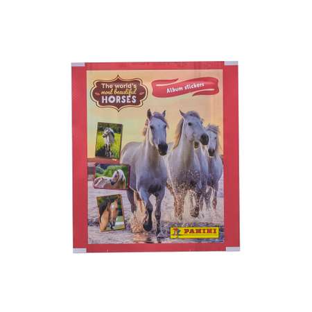 Набор коллекционных наклеек Panini Лошади Horses 24 пакетика в комплекте из эко-блистеров