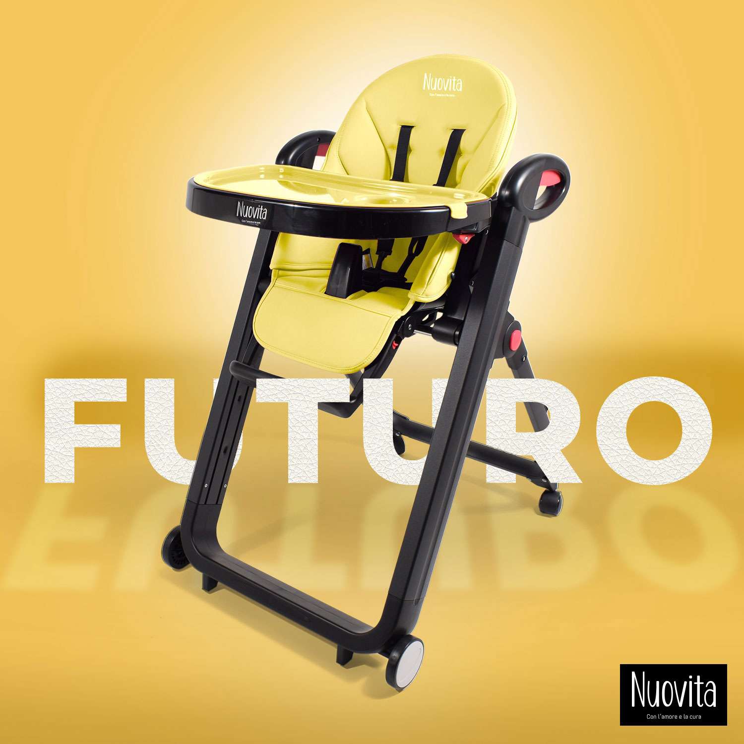 Стульчик для кормления Nuovita Futuro Nero Желтый - фото 2