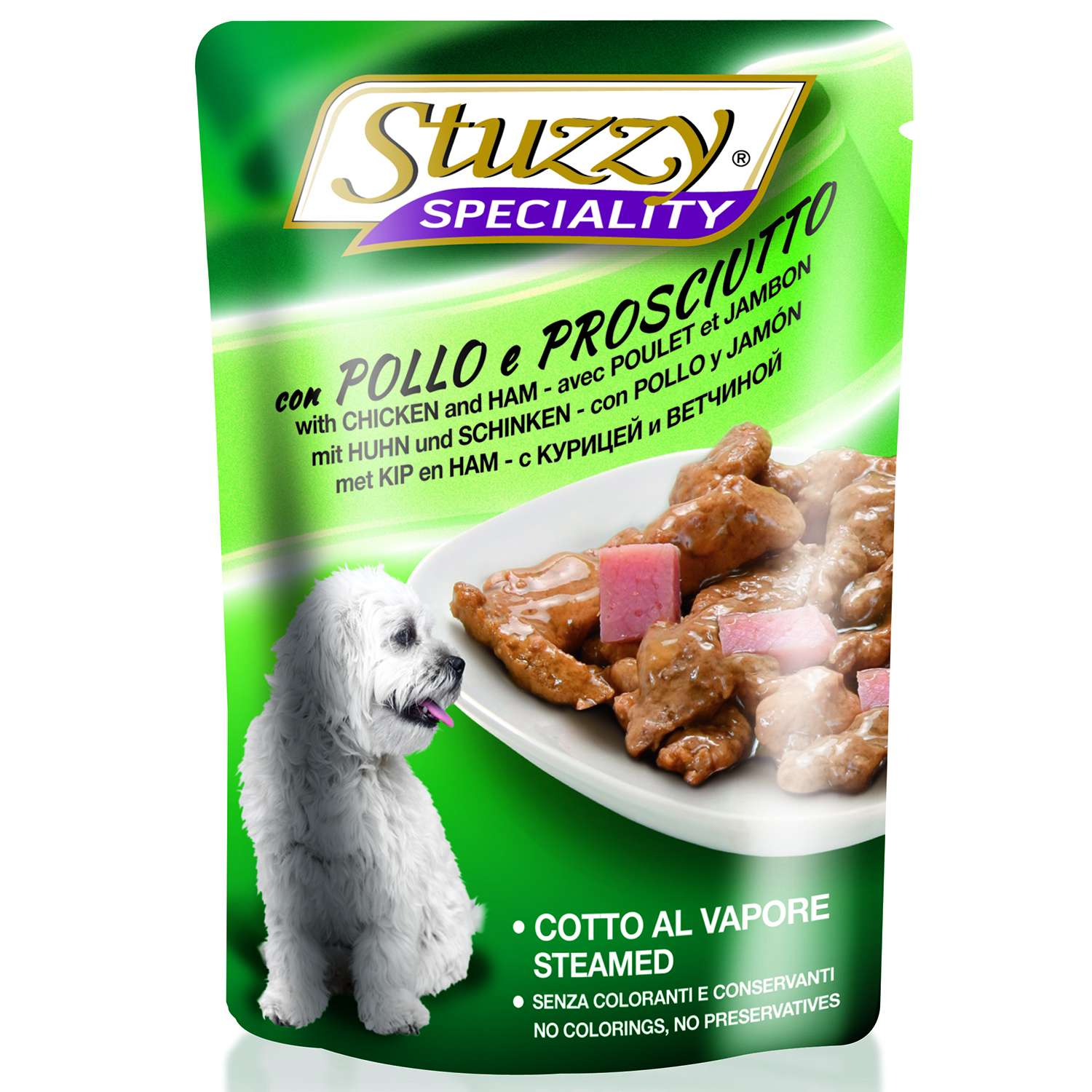 Корм для собак Stuzzy Speciality с курицей и ветчиной консервированный 100г - фото 1