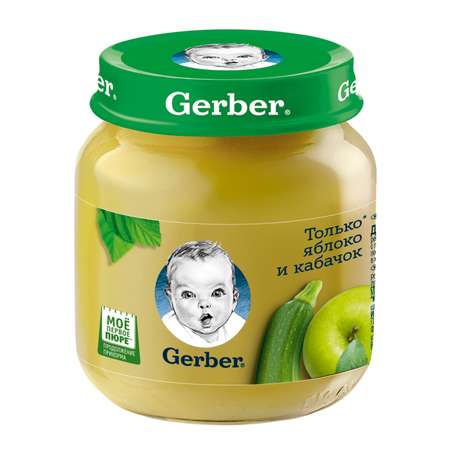 Пюре Gerber яблоко-кабачок 130г