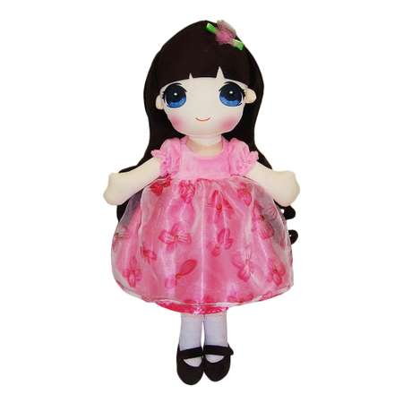 Кукла ABTOYS Мягкое сердце мягконабивная в розовом платье 50 см