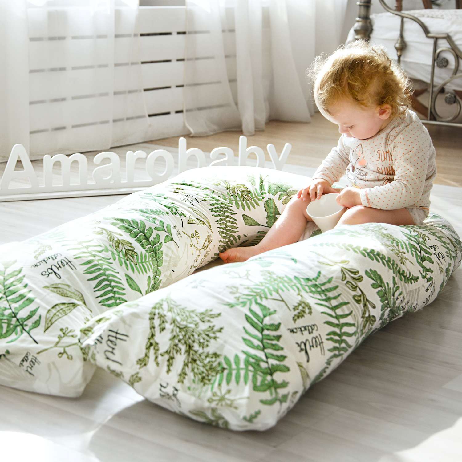 Подушка для беременных Amarobaby Лесная лисица U-образная ABDM-40U-Li - фото 11