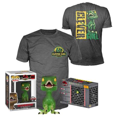 Набор фигурка+футболка Funko POP and Tee: Jurassic Park: Clever RaptorGR/TRL размер-L