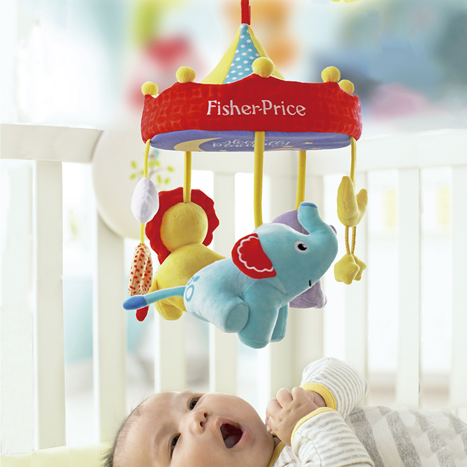 Мобиль для детской кроватки FISHER PRICE 5 подвесных игрушек - фото 11