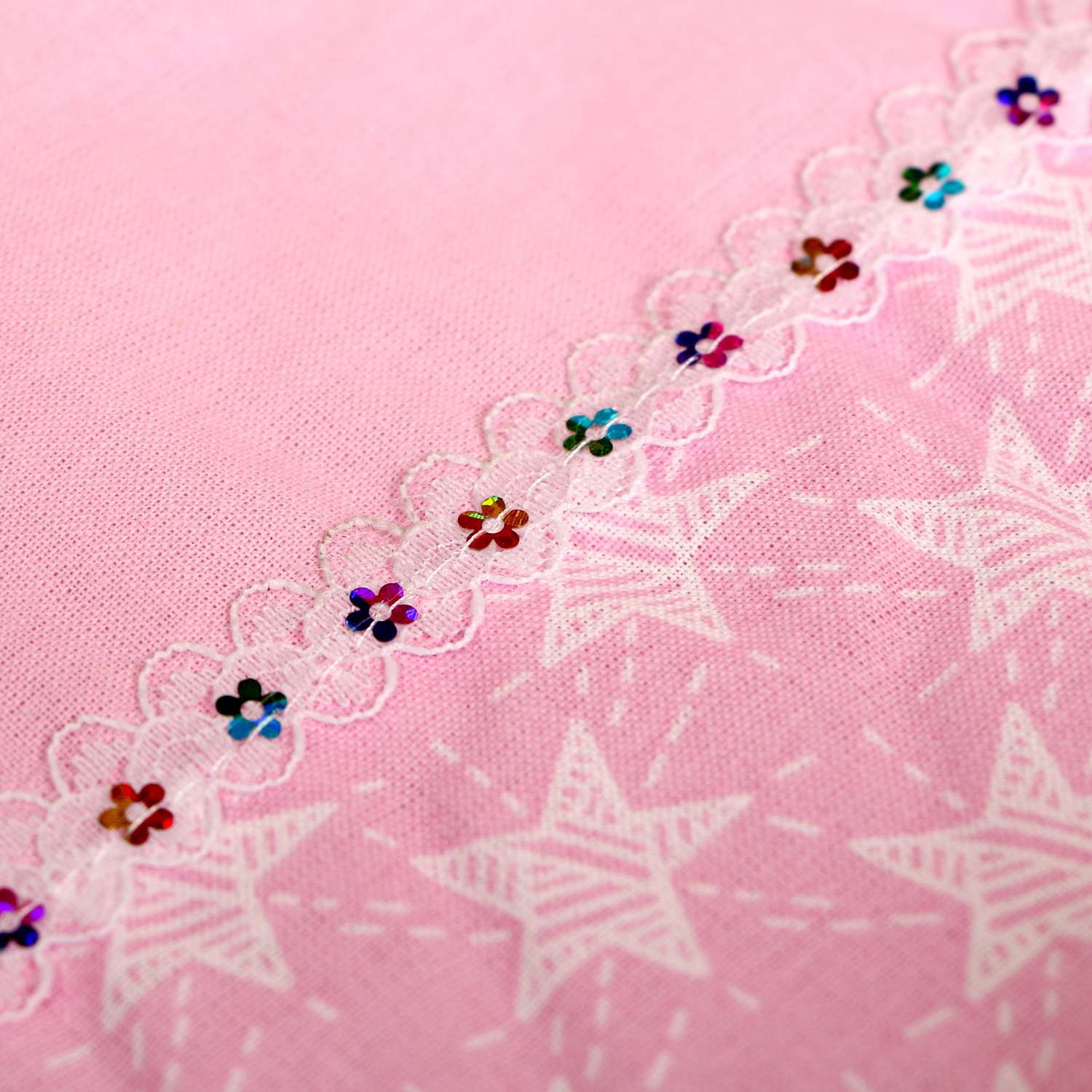 Кукольное постельное Страна карнавалия «Звезды на розовом» простынь одеяло 46х36 см подушка 23х17 см 9704386 - фото 4