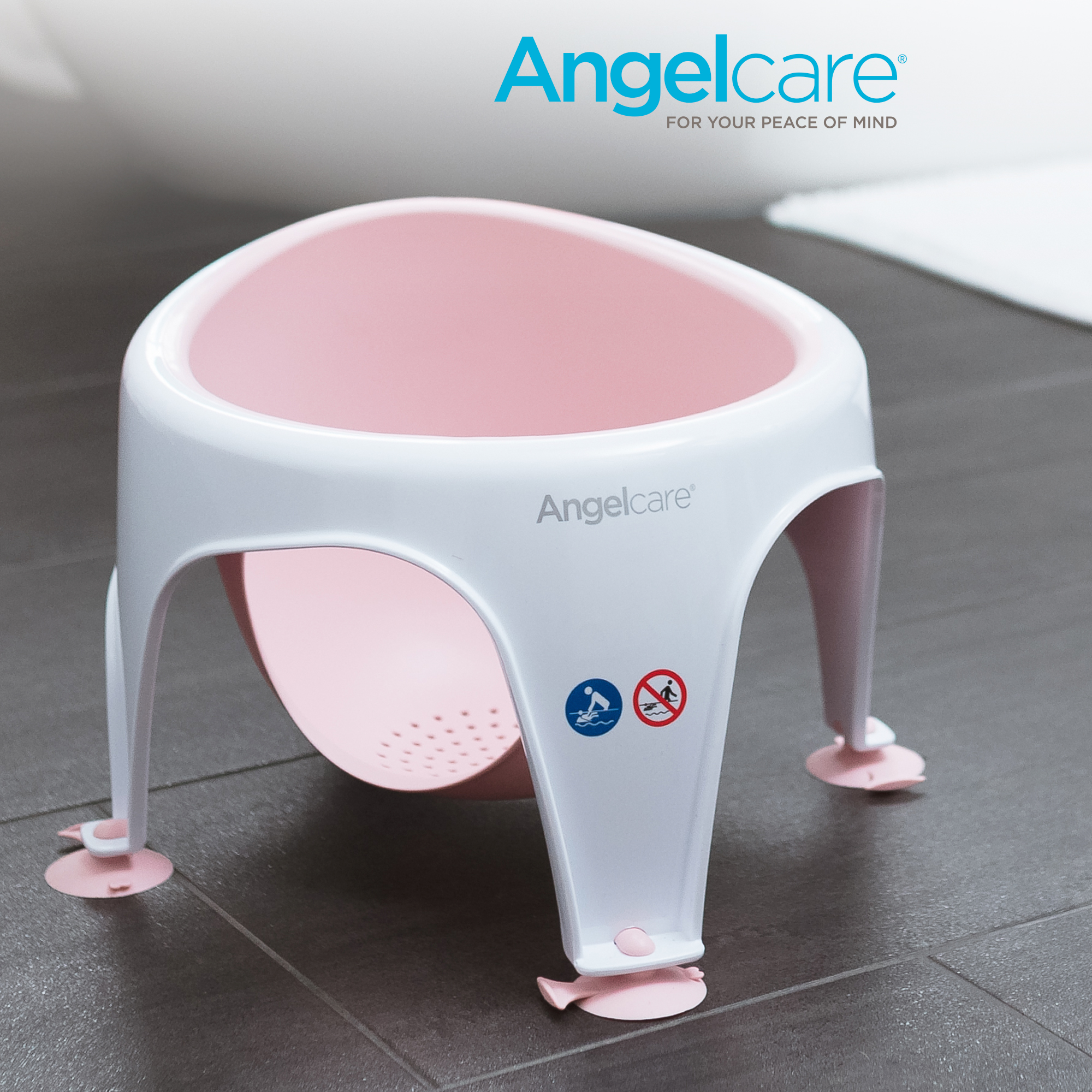 Сидение для купания ANGELCARE Bath ring светло-розовый - фото 1