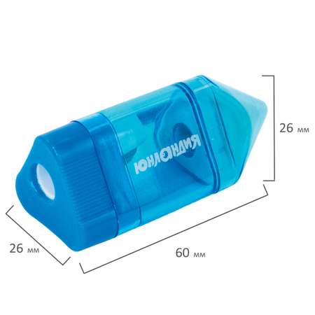 Точилка Юнландия Карандашик со стирательной резинкой пластиковая в ассортименте 228440