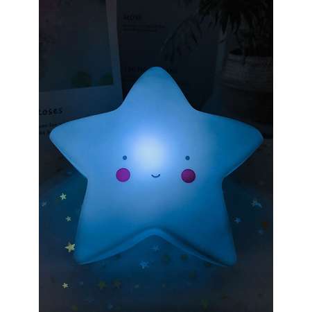 Лампа настольная светодиодная LATS ночник детский звезда голубая