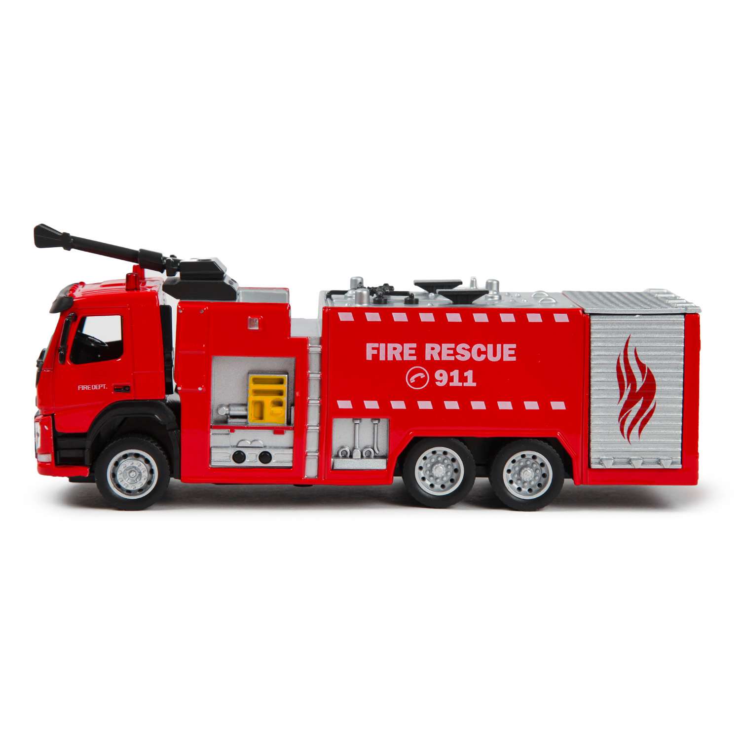 Машина MSZ 1:50 Volvo Fire Fighting Truck Красная 68380 68380 - фото 7