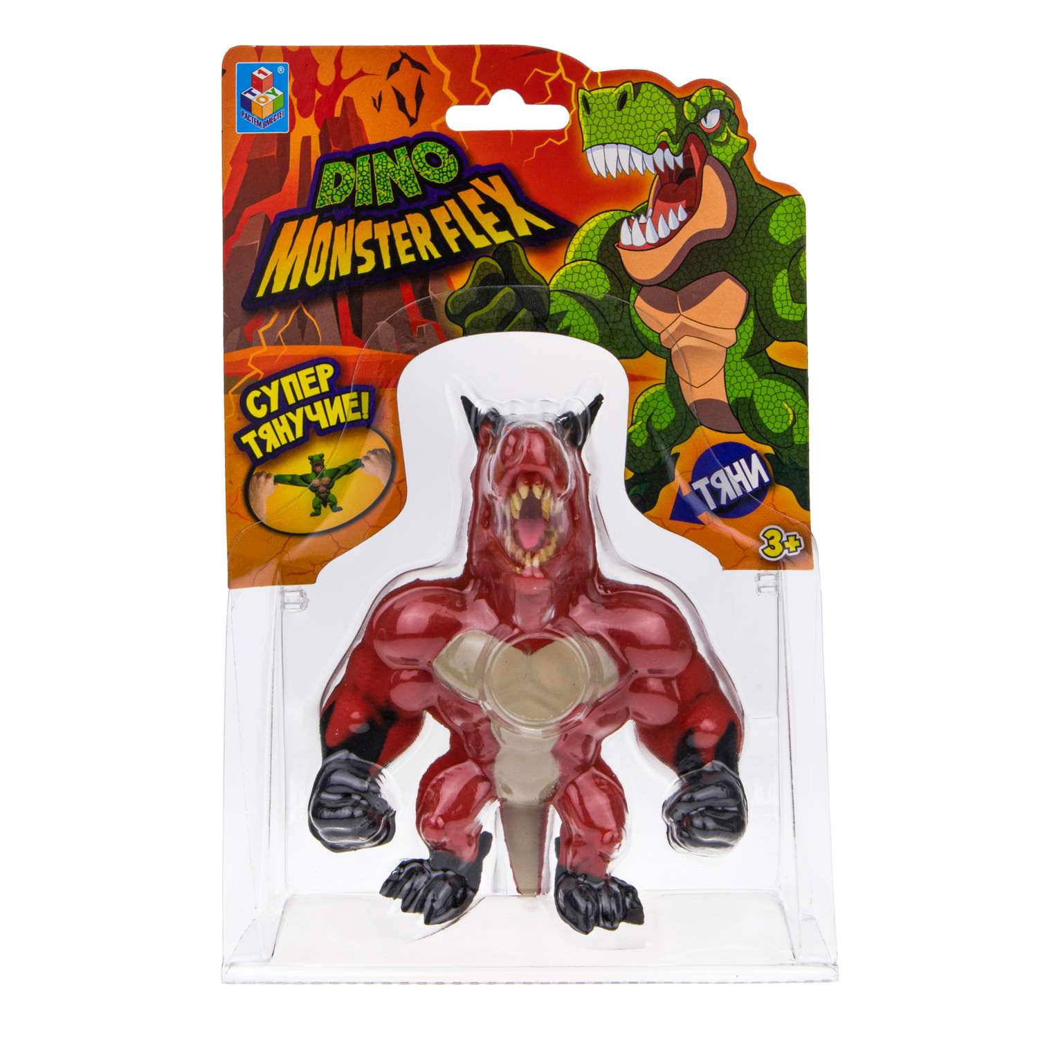 Игрушка-тягун 1Toy Monster Flex Dino Тауро Т22691-1 - фото 2