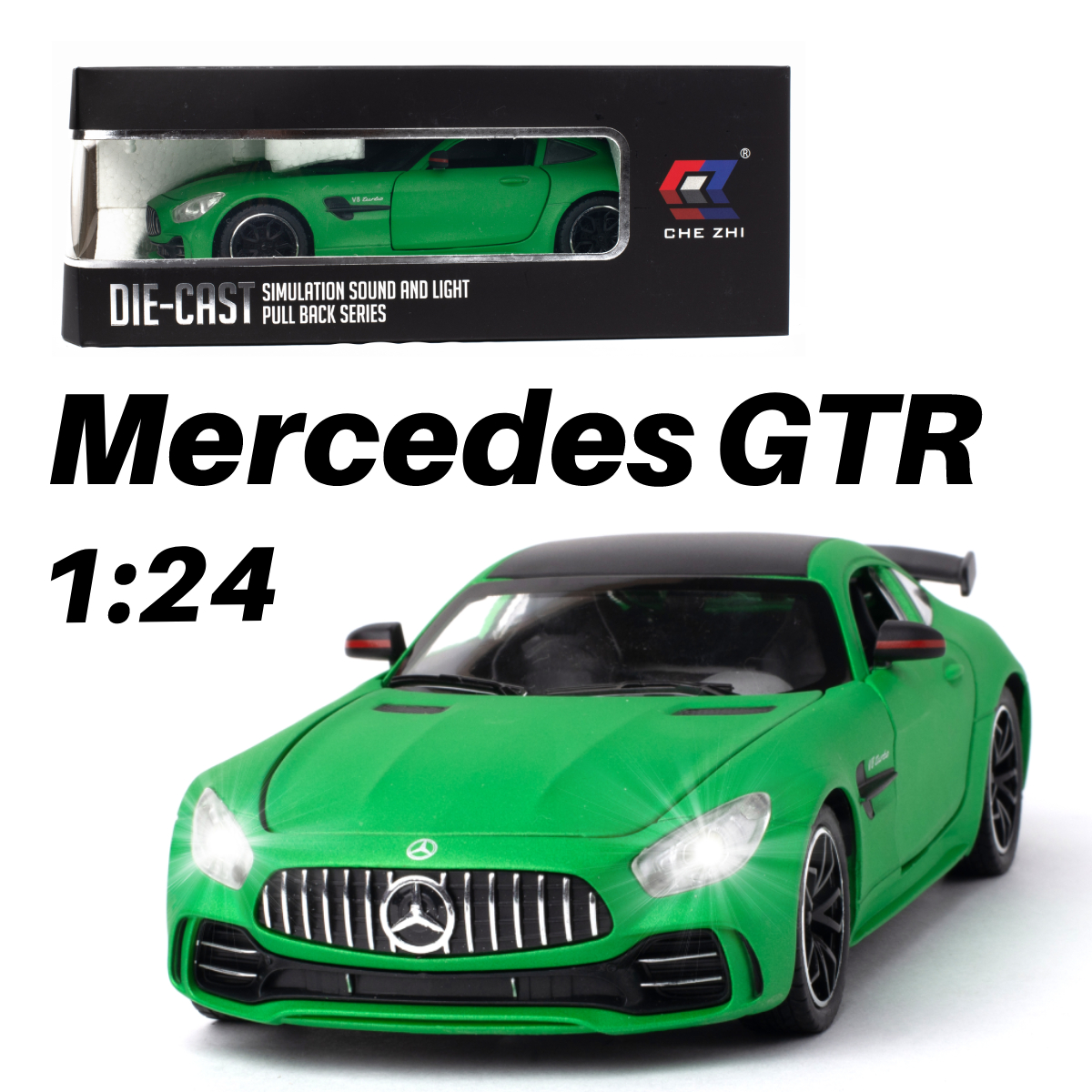 Машинка игрушка железная 1:24 Che Zhi Mercedes GTR страна производства  Китай CZ30-grey купить по цене 1890 ₽ в интернет-магазине Детский мир