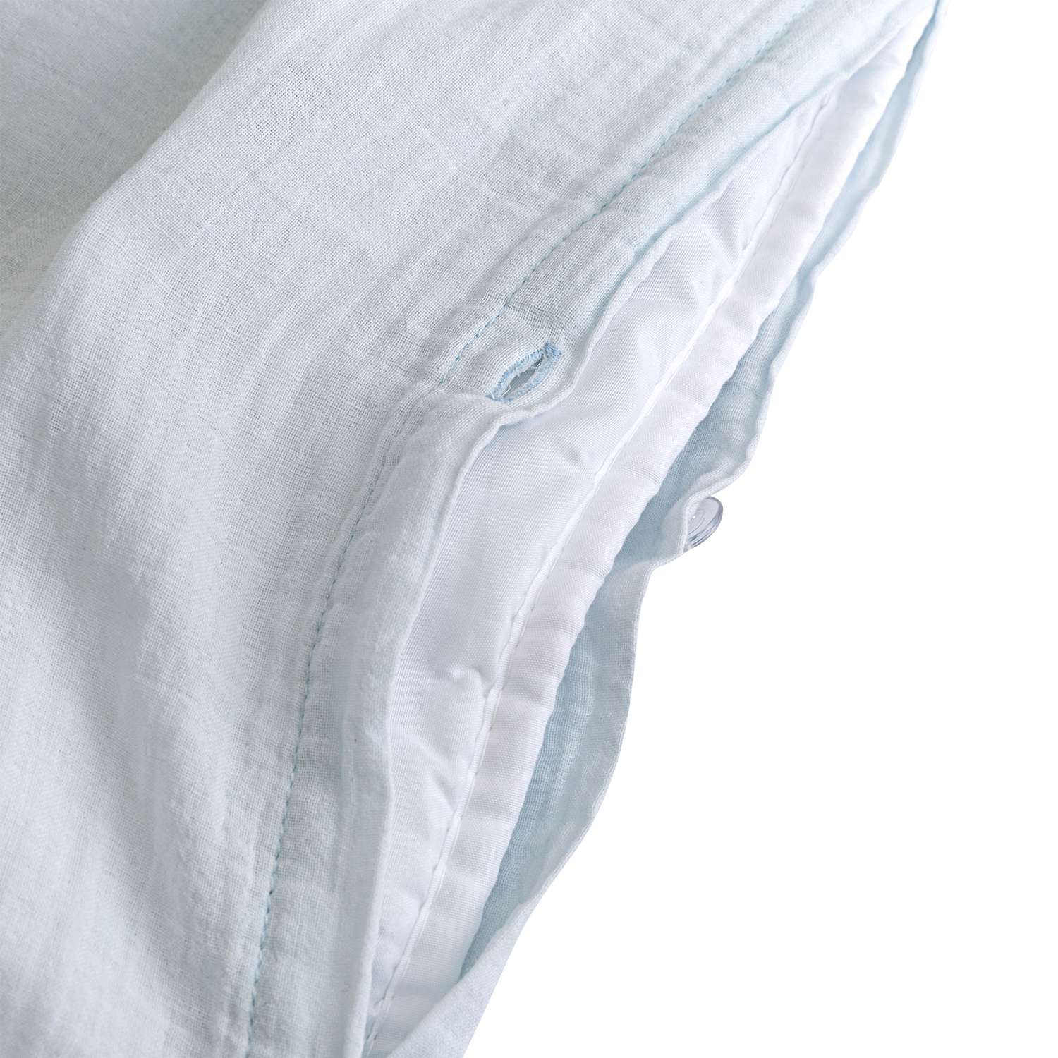Комплект постельного белья LUKNO Муслиновое для малышей голубое 3 предмета - фото 4