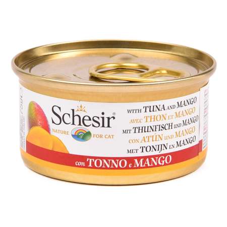 Корм влажный для кошек Schesir 75г с тунцом и манго