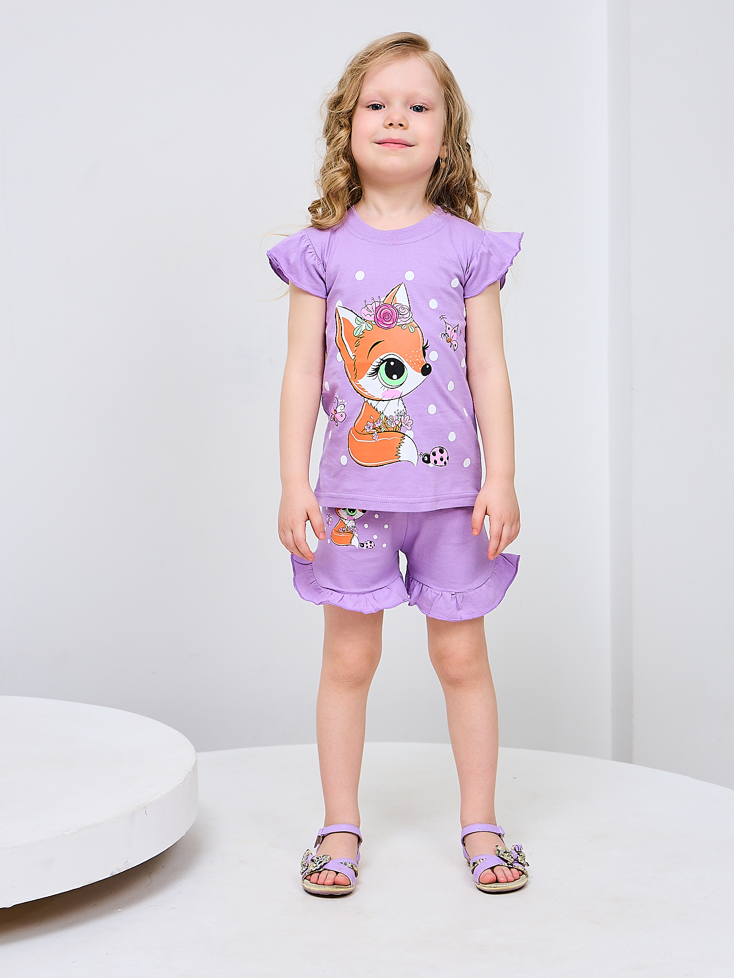 Костюм Mil Art kids 1902201548SUIT-SHORTS-LISICHKA-VIOLET - фото 2