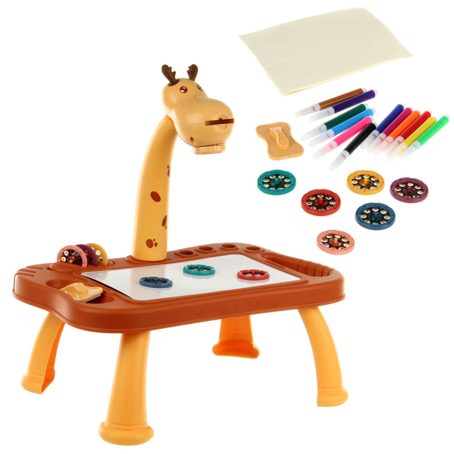 Стол-доска для рисования FAIRYMARY Проектор детский с подсветкой и фломастерами - фото 1