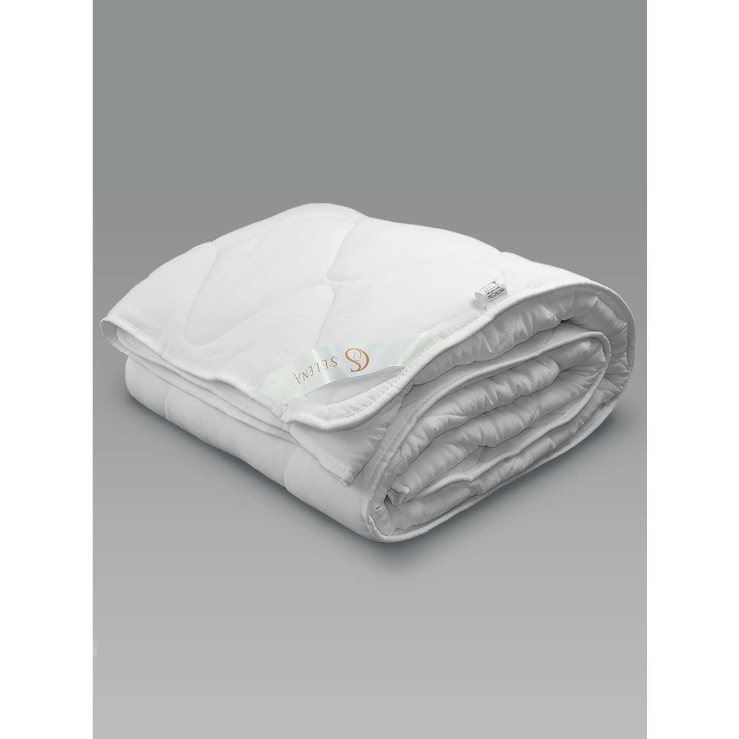 Одеяло SELENA Crinkle line 140х205 см белое наполнитель Лебяжий пух - фото 1