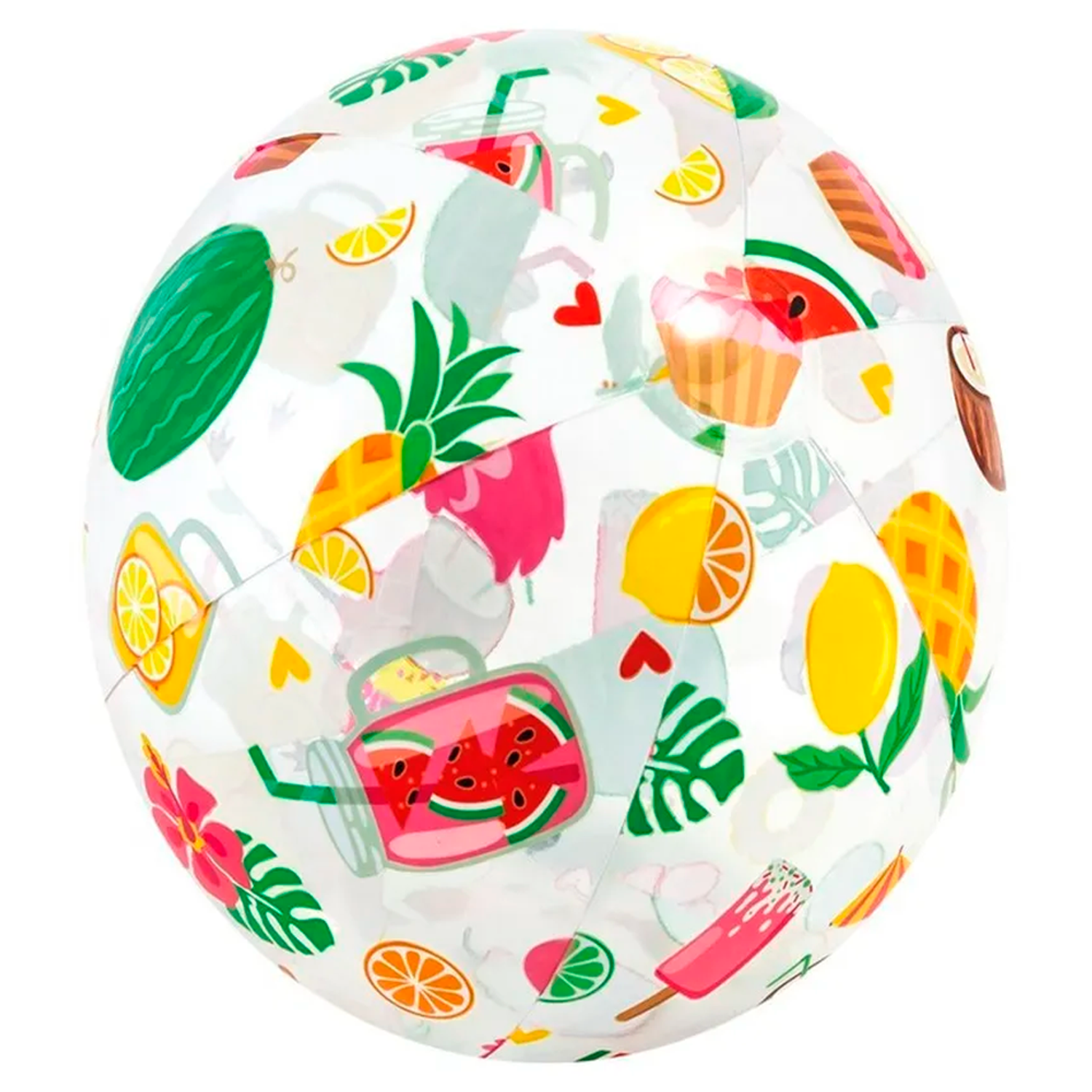 Мяч детский INTEX надувной пляжный разноцветный 51 см - фото 2