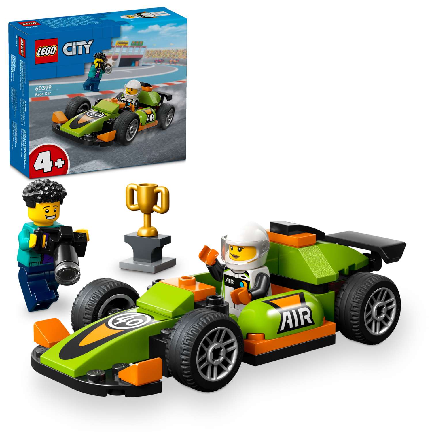 Конструктор LEGO City Зеленый Гоночный автомобиль 60399 - фото 1