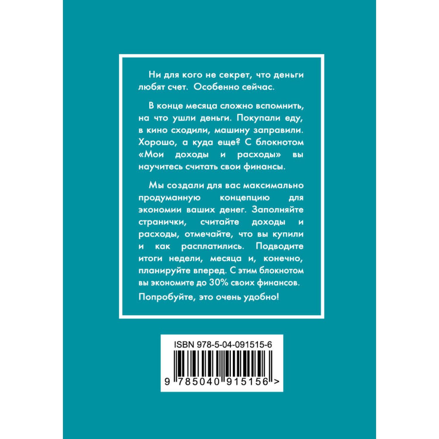 Книга БОМБОРА CashBook Мои доходы и расходы бирюзовый - фото 8